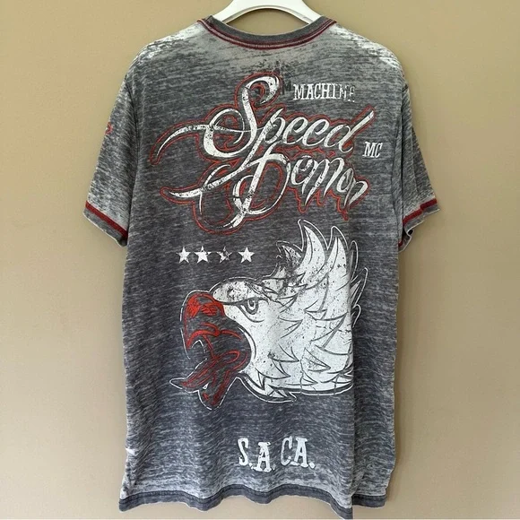 Vintage Y2K Mens 2X Shirt Bundle Burnout Tshirts Machine Motor Chop Shop Skull - Picture 3 of 15